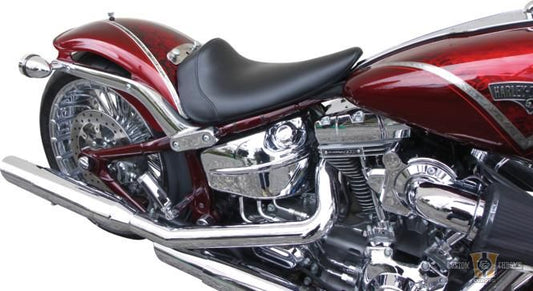 Breakout Custom Smooth Single Seat Black Synthetic Leather For Harley-Davidson