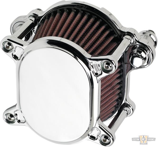 Omega Smooth Air Cleaner Chrome For Harley-Davidson