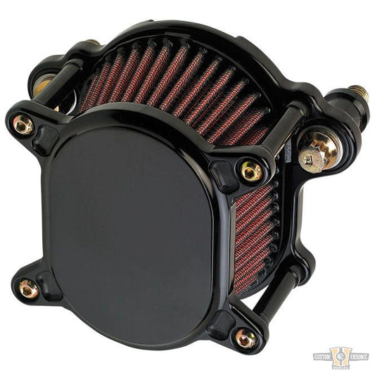 Omega Smooth Air Cleaner Black For Harley-Davidson