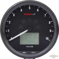 D64 Custom Speedo/Tacho Combo Instrument Black 64.0 mm For Harley-Davidson