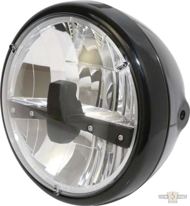 Reno Type 3 7" Headlight Black LED For Harley-Davidson