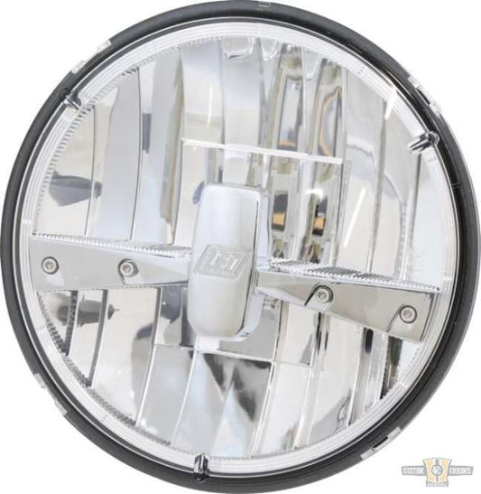 Type 3 7" Headlight Insert Chrome Clear For Harley-Davidson