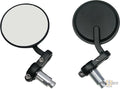 Cafe Style Bar End Mirror Black For Harley-Davidson