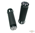 Argyle Grips Black Raw Cut 1" Gloss Throttle By Wire For Harley-Davidson