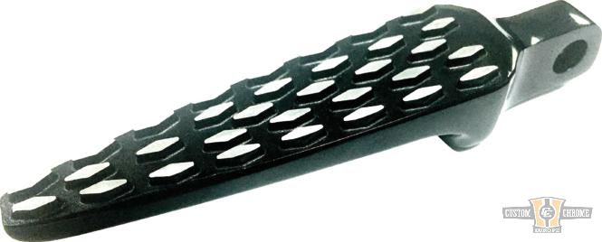 Argyle Pegs Black Raw Cut, Gloss For Harley-Davidson