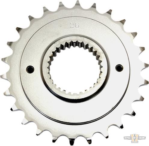 26 Teeth, 1/2" Offset Transmission Sprocket Silver For Harley-Davidson