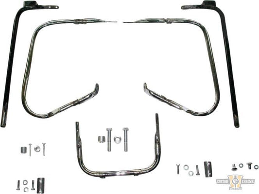 Wide Tire Swingarm Saddlebag Support Bracket Chrome For Harley-Davidson