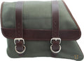 Canvas Saddlebag Brown Army Green Left For Harley-Davidson