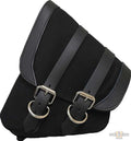 Canvas Saddlebag Black Left For Harley-Davidson