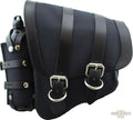 Canvas Saddlebag Black Left For Harley-Davidson