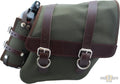 Canvas Saddlebag Brown Army Green Right For Harley-Davidson