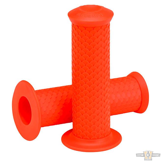 Fish Scale Grips Orange 7/8" Cable operated Throttle By Wire For Harley-Davidson