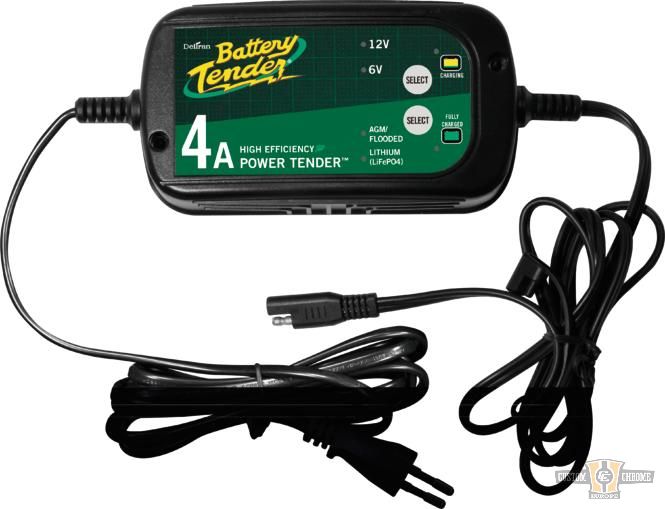 4 Amp, 6/12V Dual Select, Lead Acid/Lithium Battery Charger For Harley-Davidson