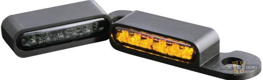 LED Turn Signal Black Anodized Smoke LED For Harley-Davidson