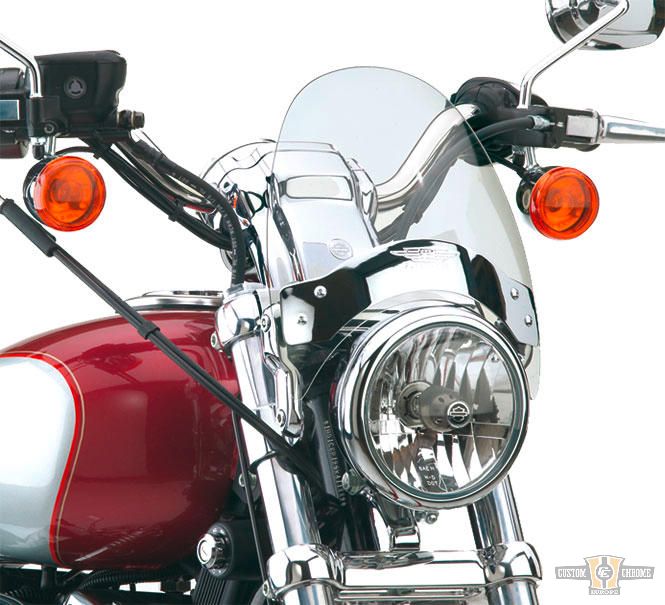 Flyscreen Windshield Kit Light Smoke For Harley-Davidson