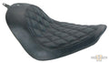 Boss Diamond Solo Seat Black Vinyl For Harley-Davidson