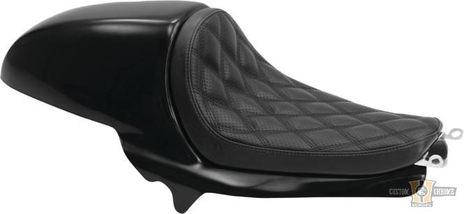 Cafe Tail Section Boss Diamond Black Vinyl For Harley-Davidson