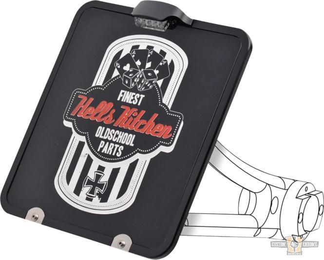 Clamp License Plate Base Plate Black For Harley-Davidson