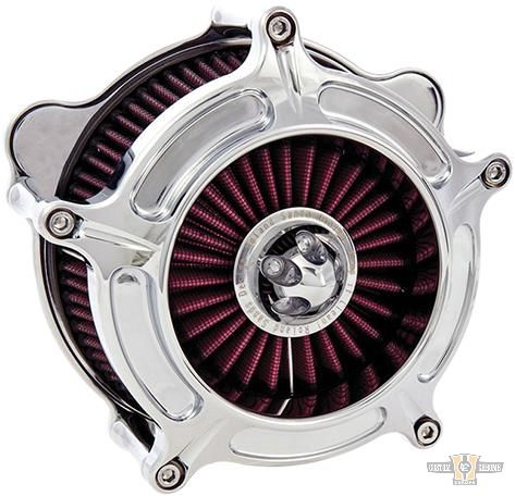 Turbine Air Cleaner Kit Chrome For Harley-Davidson