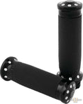Tracker Grip Set Contrast Cut 1" Anodized Cable operated For Harley-Davidson
