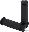 Tracker Grip Set Black Ops 1" Anodized Cable operated For Harley-Davidson