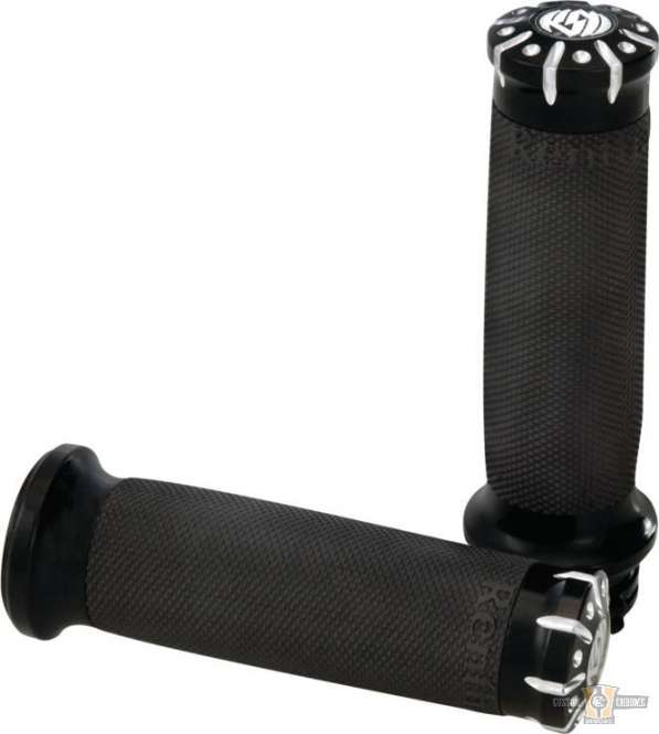 Chrono Grips Contrast Cut 1" Anodized Cable operated For Harley-Davidson