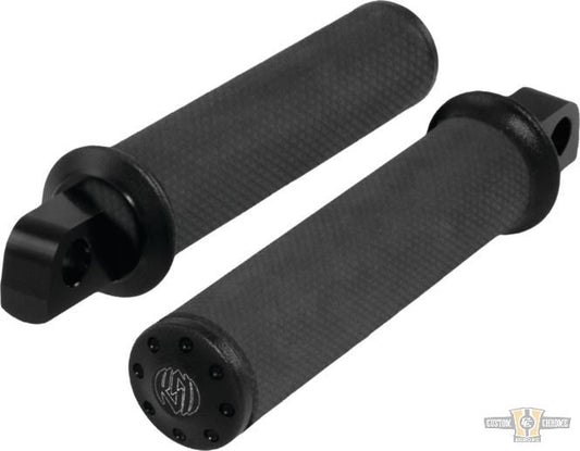 Tracker Foot Pegs Black Ops, Knurled For Harley-Davidson