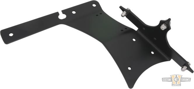 Fender Strut Mount Side Mount License Plate Bracket Black For Harley-Davidson