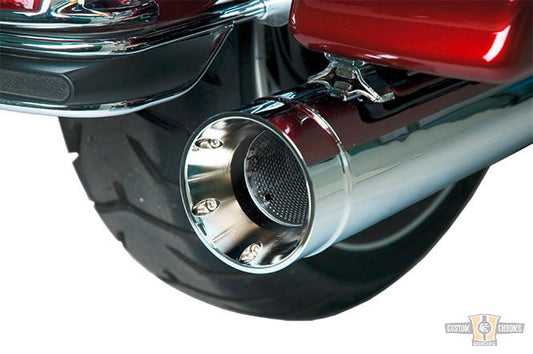4" Stout Slip-On Muffler Chrome For Harley-Davidson