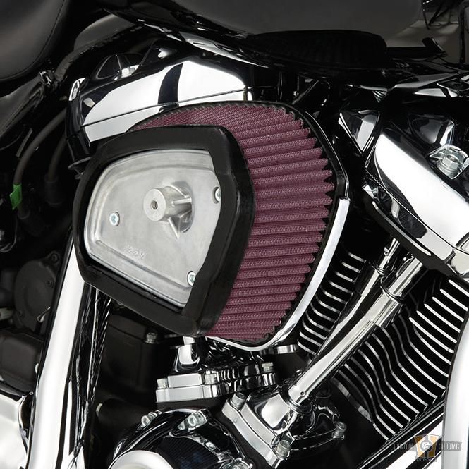 Big Sucker M8 FLT Air Cleaner with Factory Cover Aluminium Raw For Harley-Davidson