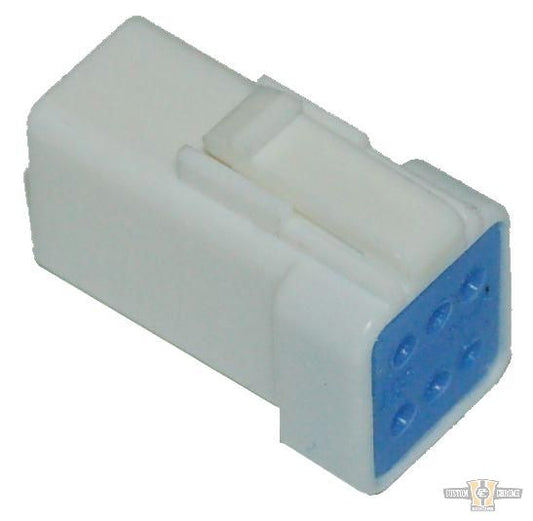 JST 6-Position Receptacle White For Harley-Davidson