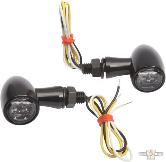 Paradox LED Turn Signal/Position Light Black Clear LED For Harley-Davidson