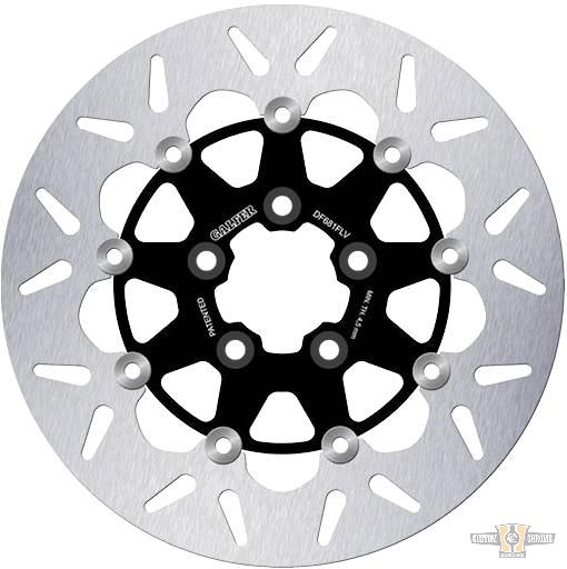 Disc Round DF FLV Floating Brake Disc Black Rear For Harley-Davidson