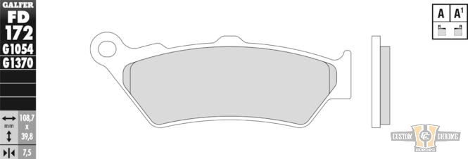 Semi Metal G1054 Brake Pad For Harley-Davidson