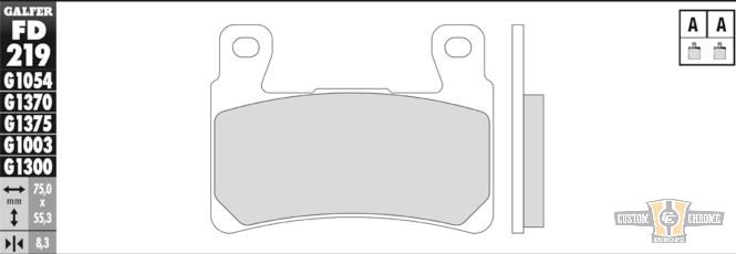 Semi Metal G1054 Brake Pad For Harley-Davidson