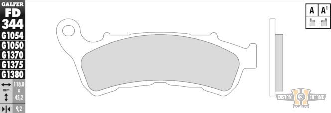 Semi Metal G1054 Brake Pad For Harley-Davidson