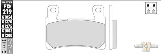 Sintered G1370/G1371 Brake Pad For Harley-Davidson