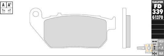 Sintered G1370/G1371 Brake Pad For Harley-Davidson