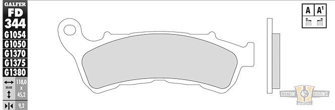 Sintered G1370/G1371 Brake Pad For Harley-Davidson