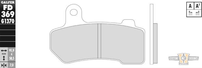 Sintered G1370/G1371 Brake Pad For Harley-Davidson