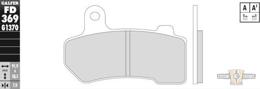 Sintered G1370/G1371 Brake Pad For Harley-Davidson