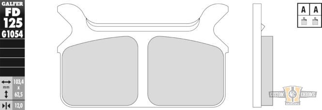 Semi Metal G1054 Brake Pad For Harley-Davidson