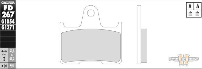 Semi Metal G1054 Brake Pad For Harley-Davidson