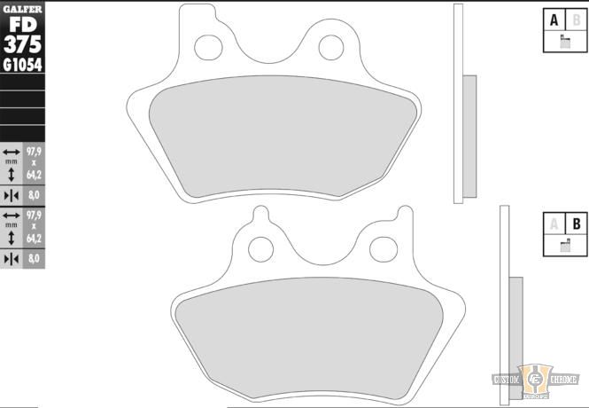 Semi Metal G1054 Brake Pad For Harley-Davidson