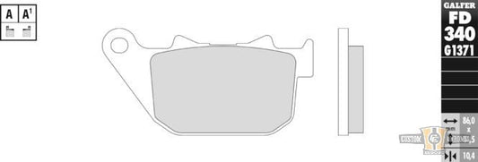 Sintered G1370/G1371 Brake Pad For Harley-Davidson