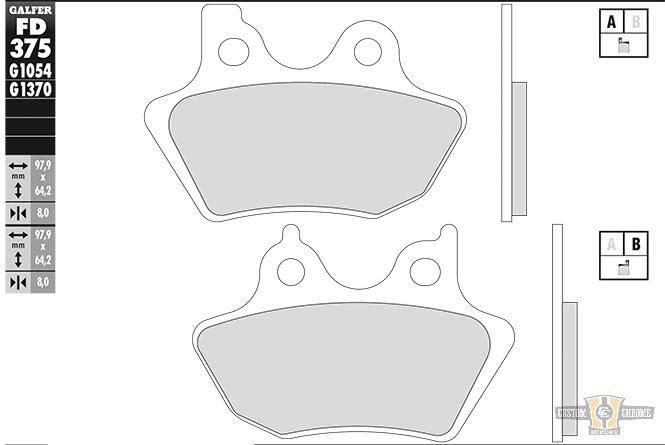 Sintered G1370/G1371 Brake Pad For Harley-Davidson