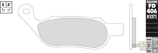 Sintered G1370/G1371 Brake Pad For Harley-Davidson