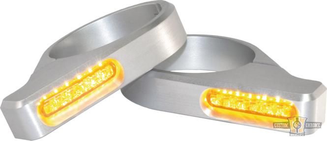 ZC-Line Classic LED Turn Signal Silver Anodized Clear LED For Harley-Davidson