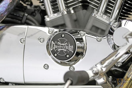 "Thunderbike" Point Cover Black Anodized For Harley-Davidson