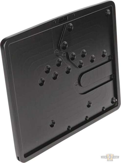 Inside License Plate Base Plate Black Satin For Harley-Davidson